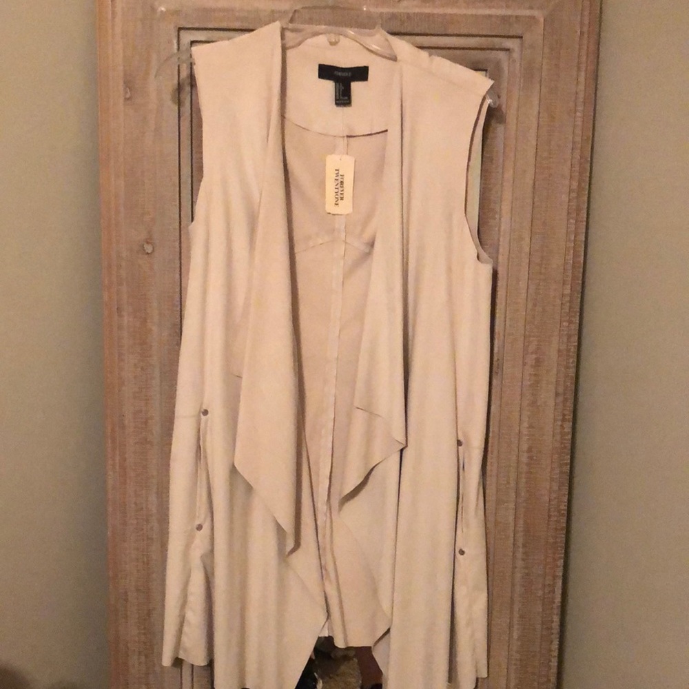 Ivory suede vest NWT